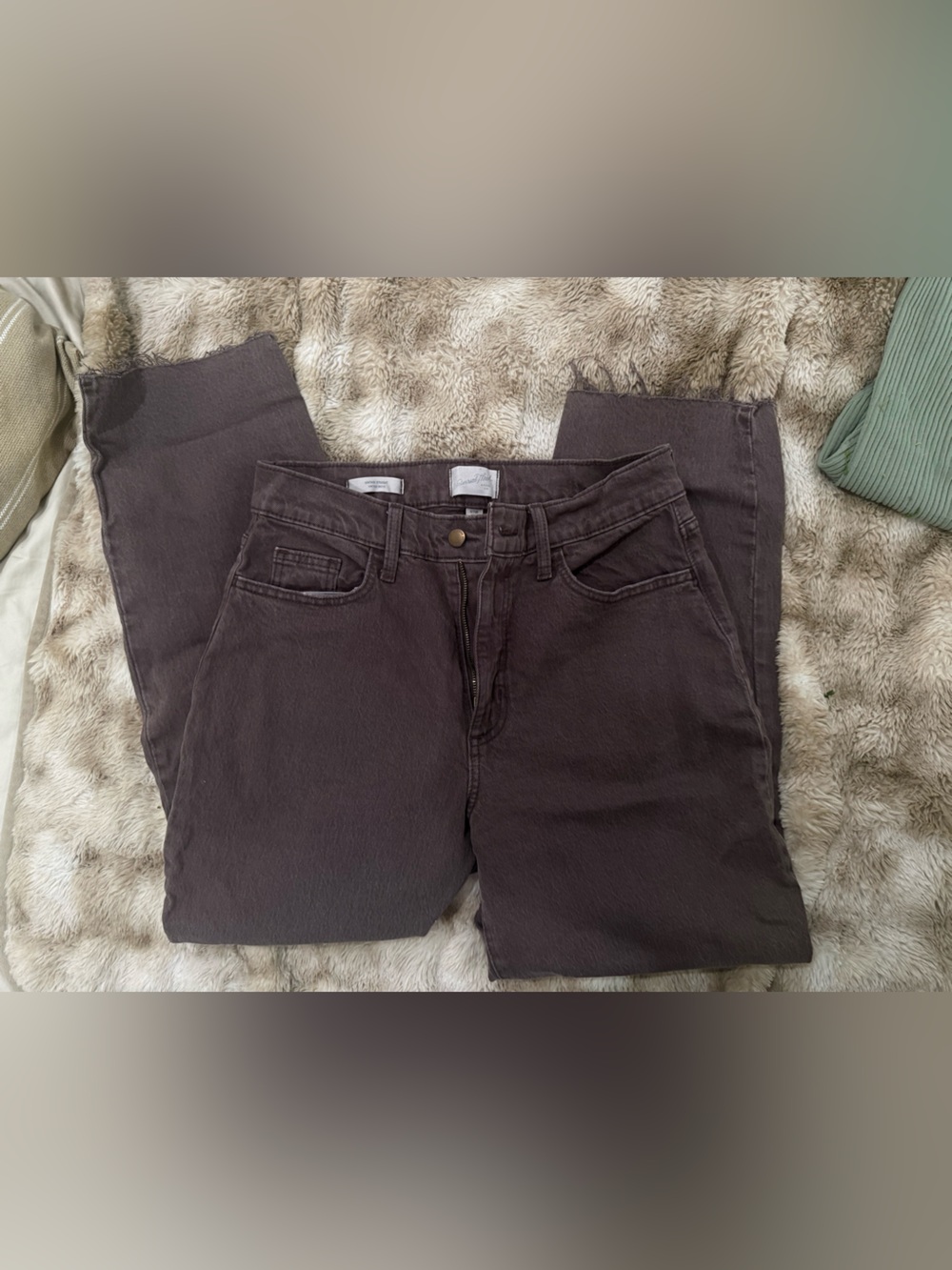 TARGET Women's High-Rise Straight Jeans in Dark Brown